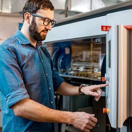 Commercial press operator